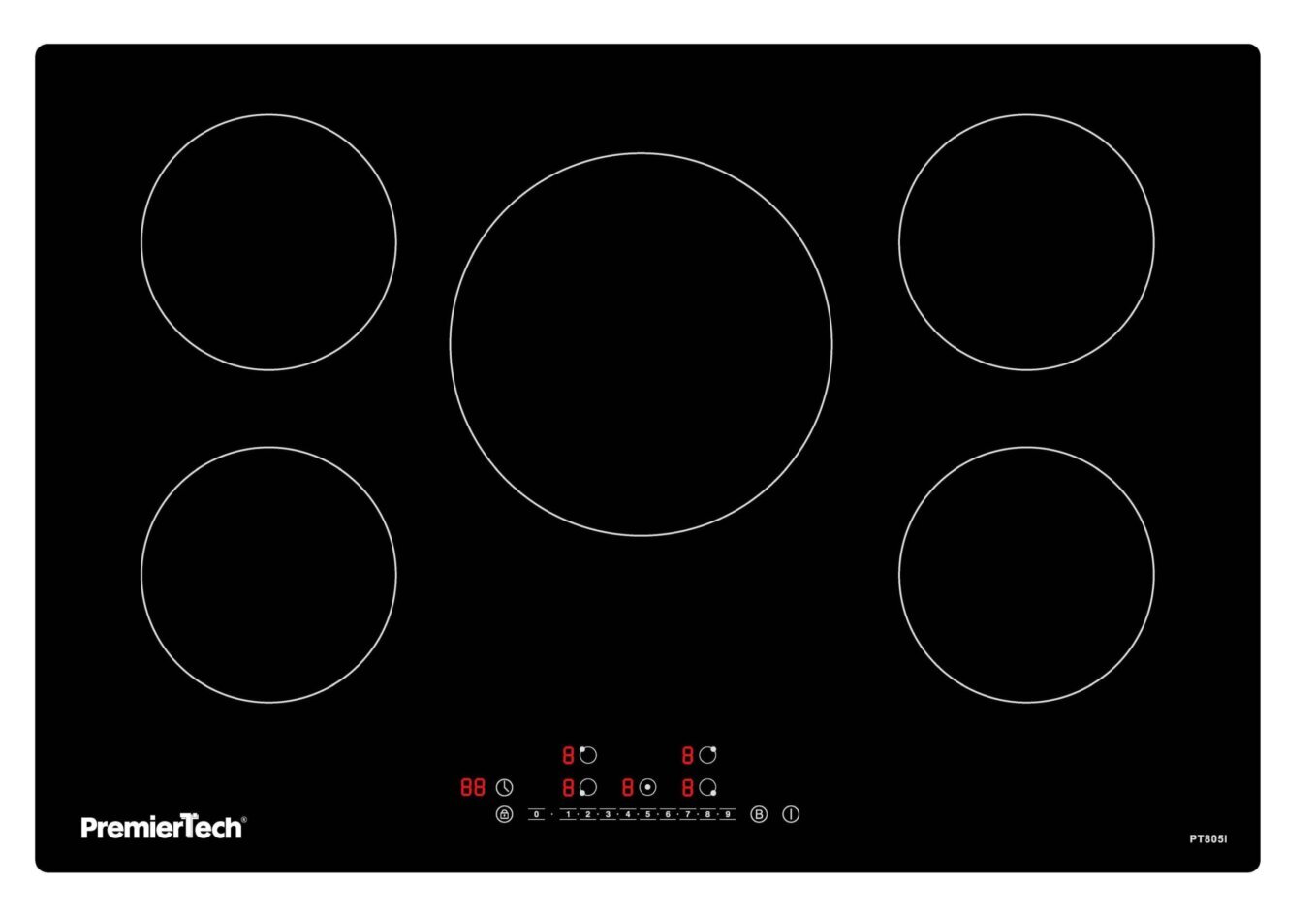 Piano Cottura a Induzione Nero Piano cottura a induzione nero con superficie in vetroceramica