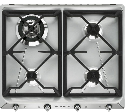 Piano Cottura Smeg a Gas Piano Cottura a Gas in Acciaio Inox Smeg